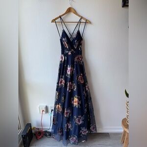 Floral Blue Gown